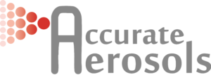 Logo for Accurate Aerosols in Cartersville Georgia. Wordmark uses a Large single "A" that is spraying paint particles to the left.