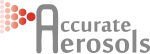 Logo for Accurate Aerosols in Cartersville Georgia. Wordmark uses a Large single "A" that is spraying paint particles to the left.
